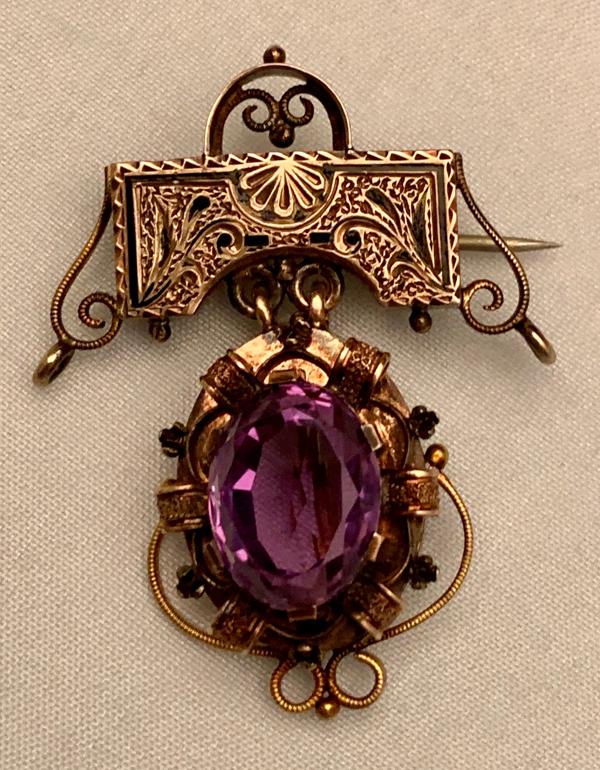 Brooch - Amethyst Victorian Brooch - Antique - Free offers Shipping