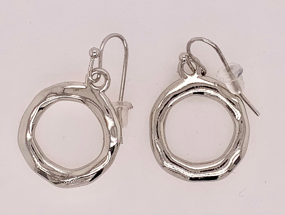 Silver Tone Small Hoop Earrings