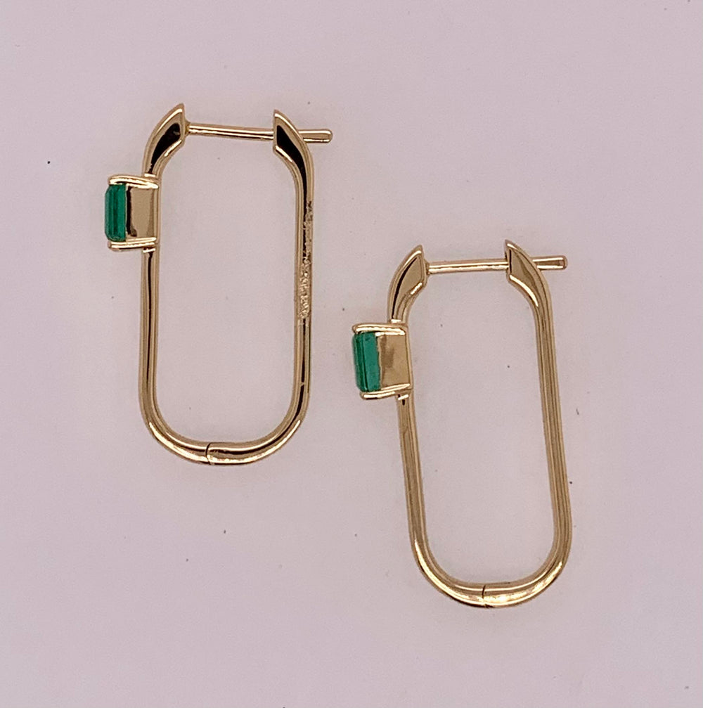 14K Emerald Earrings