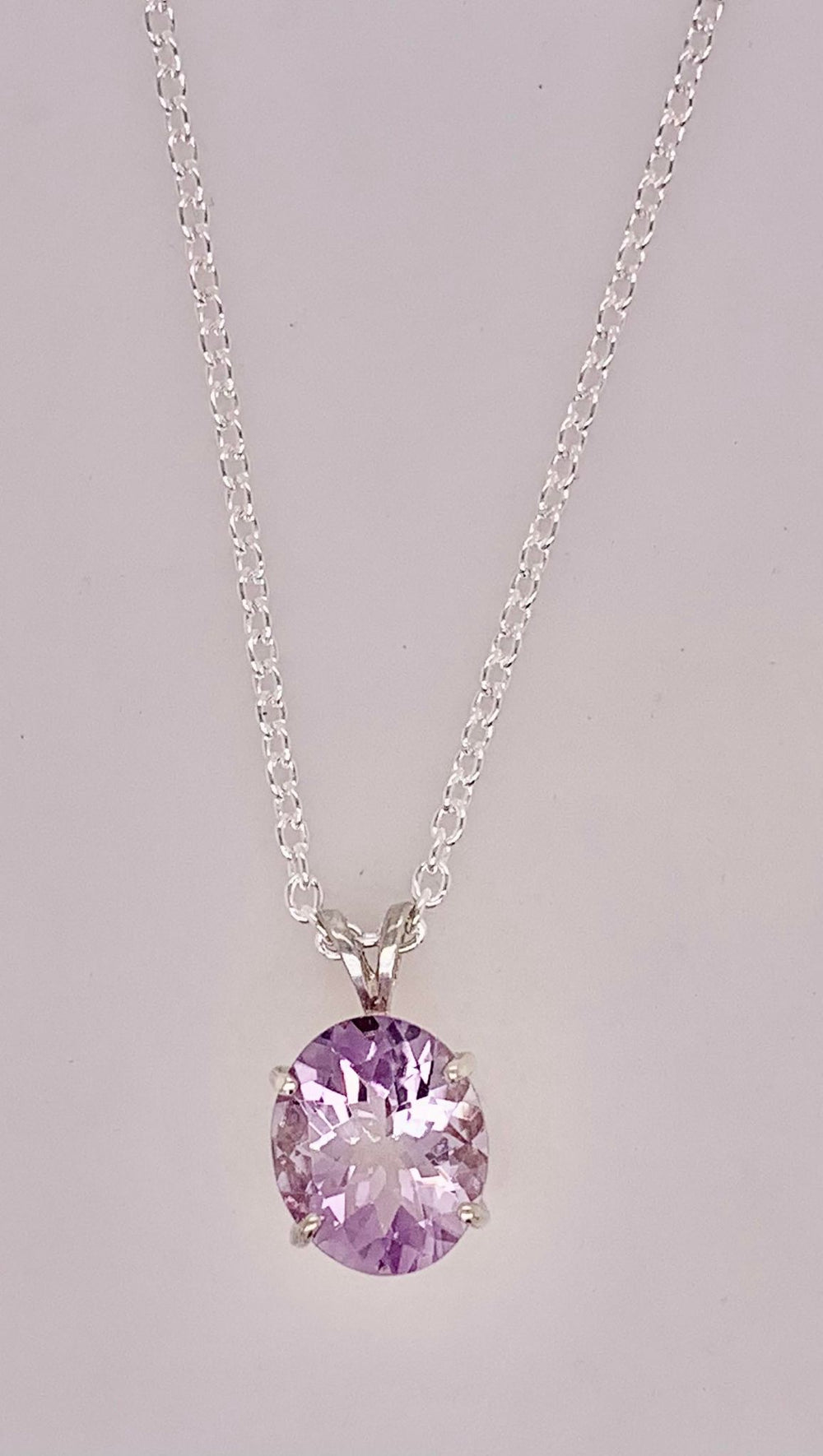 Sterling Silver Amethyst Pendant Necklace