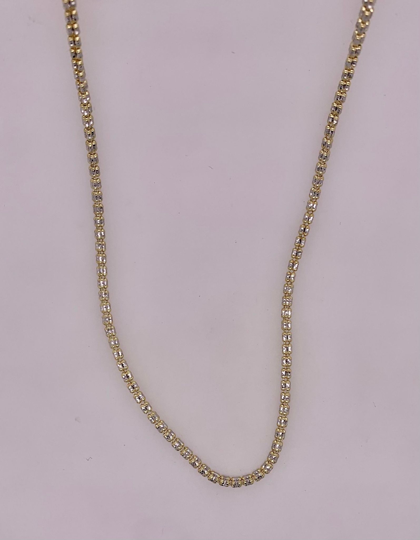 14K Gold Fancy Ice Chain