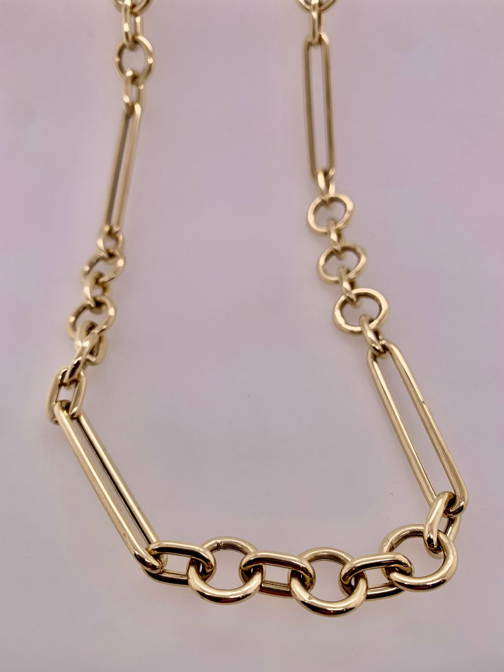 14K Fancy Link Necklace