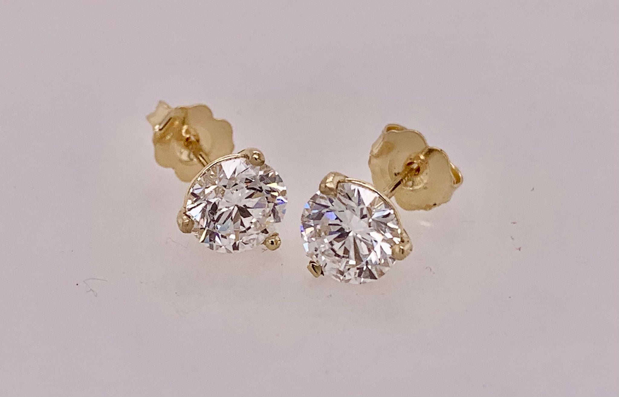 14K Lab Diamond Earrings