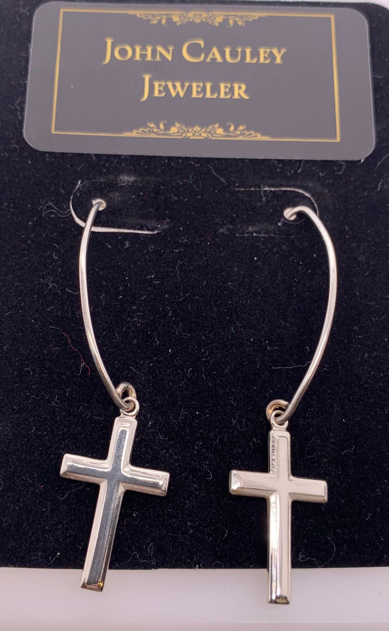 Sterling Cross Earrings