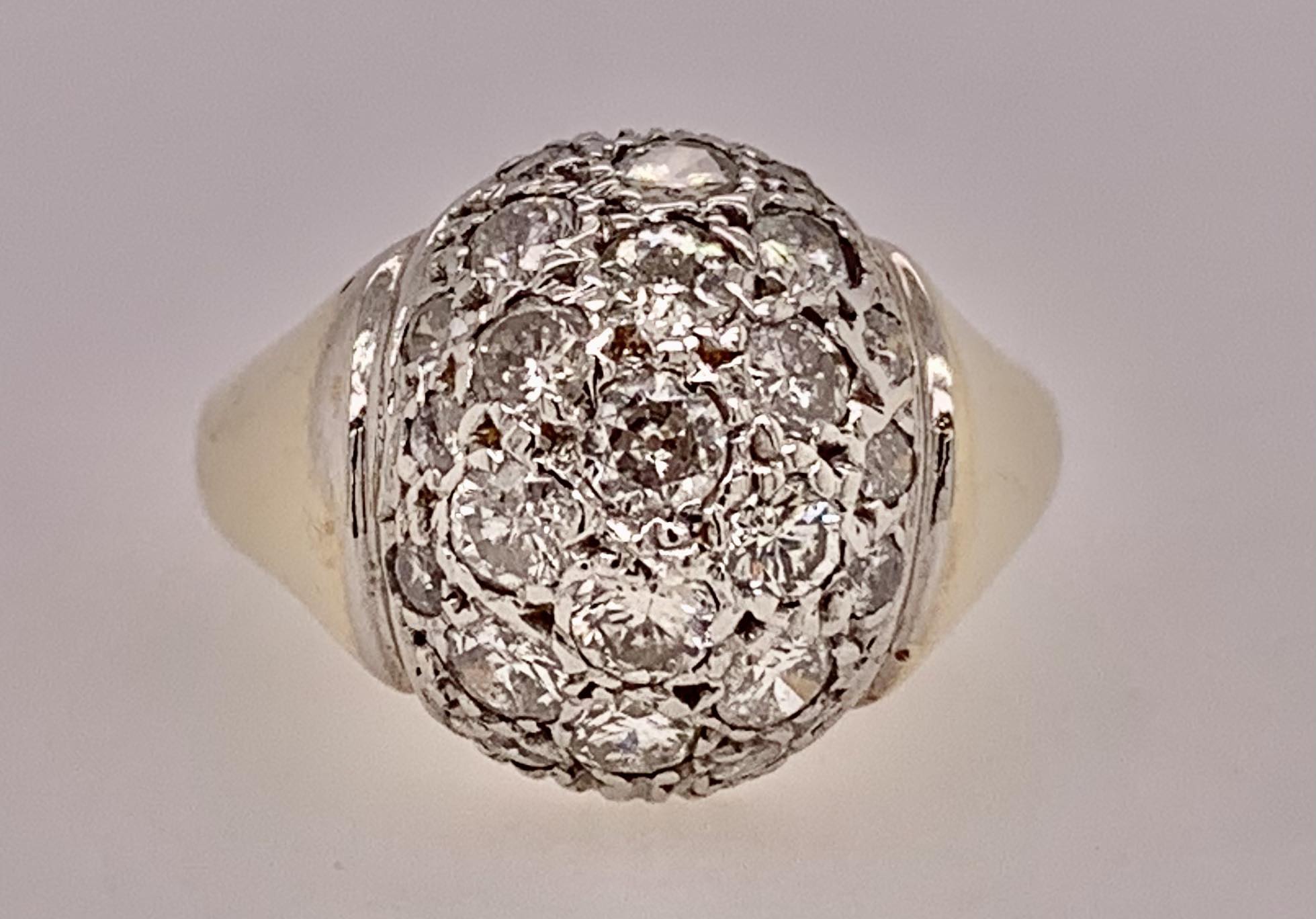 Estate 14K Diamond Dome Ring