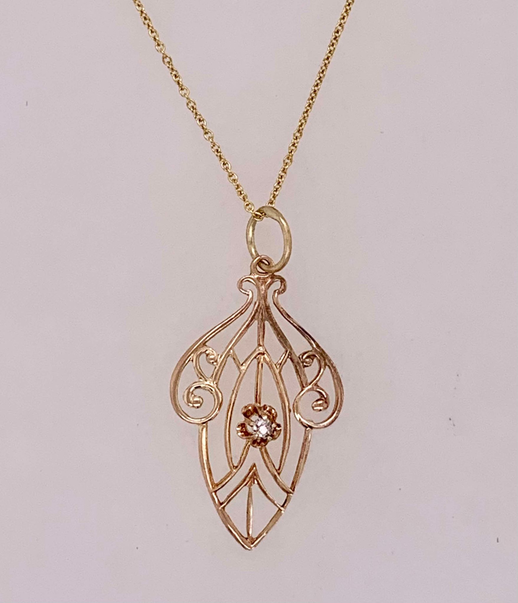 Estate 14K Lavalier Pendant