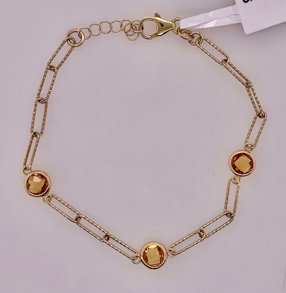 14K Citrine Bracelet