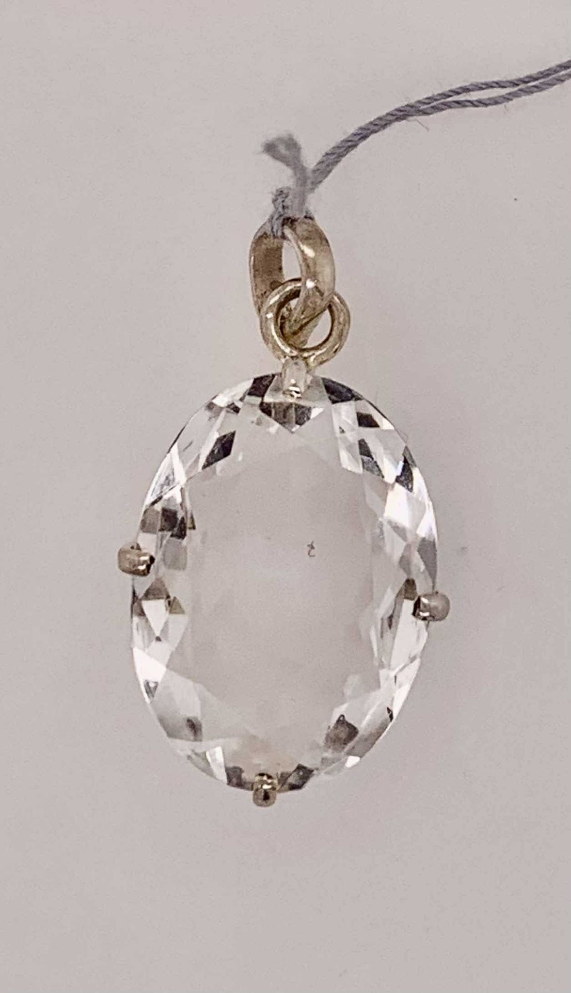 Estate Clear Synthetic Stone Pendant