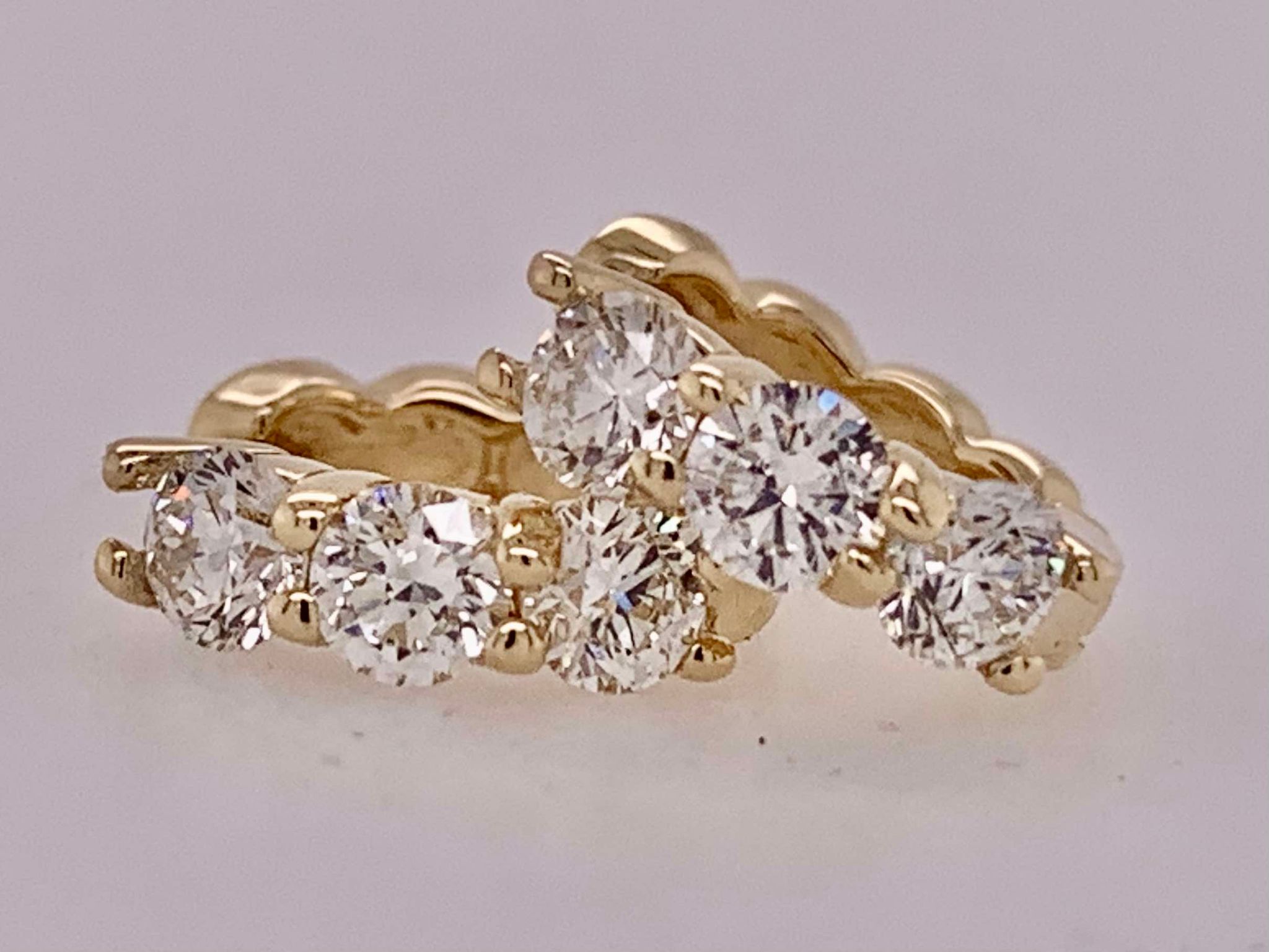 14K Diamond Hoop Earrings