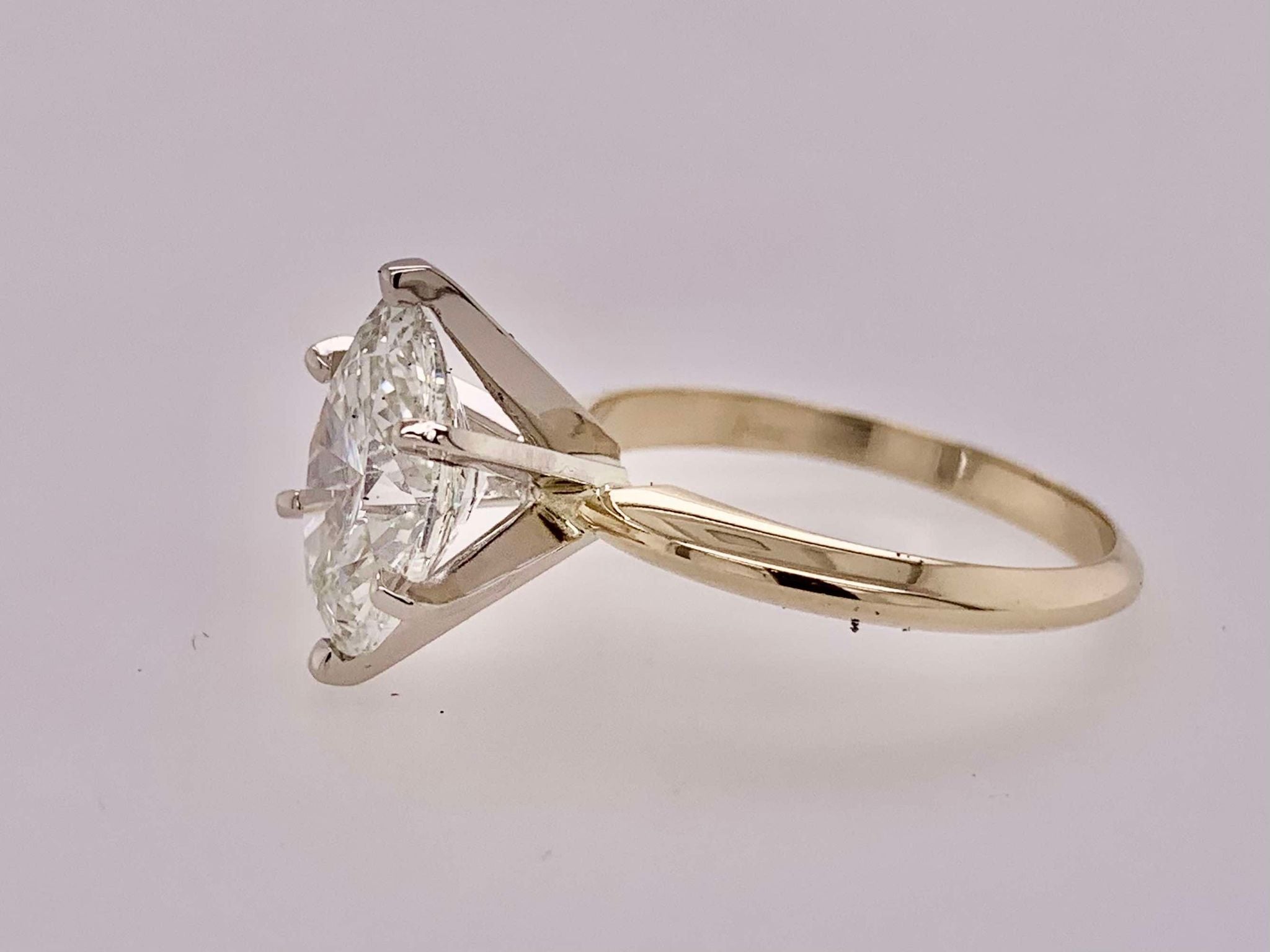 14K Lab Diamond Solitaire Ring