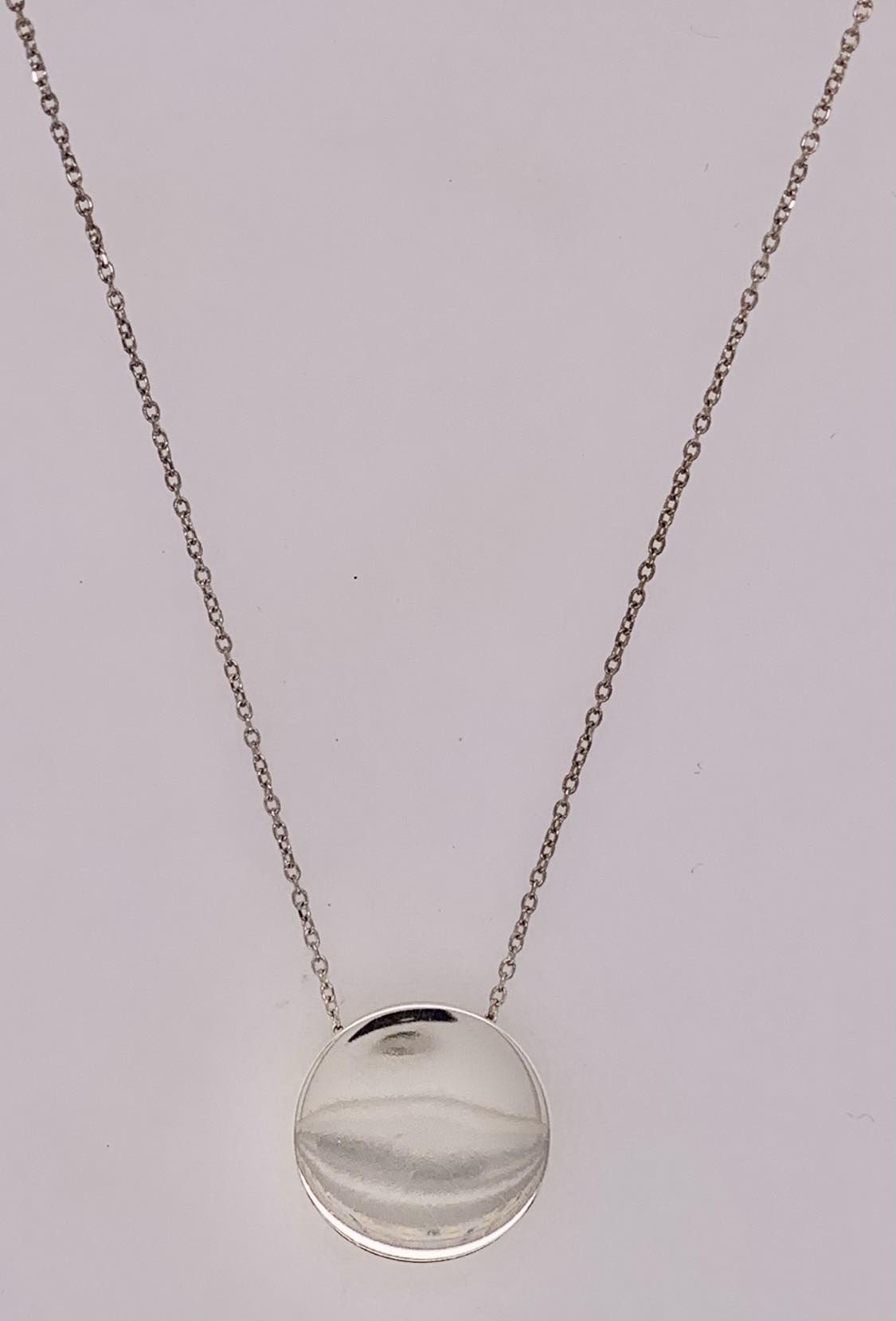 Sterling Silver Disk Neckace