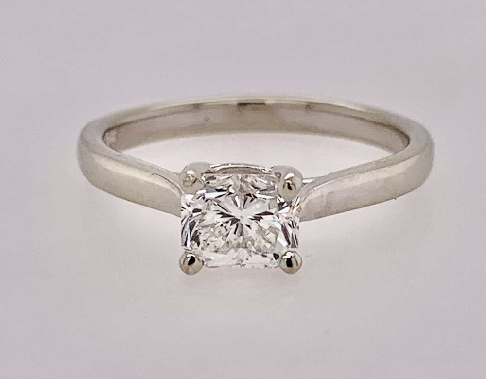 14K Radiant Cut Diamond Solitaire