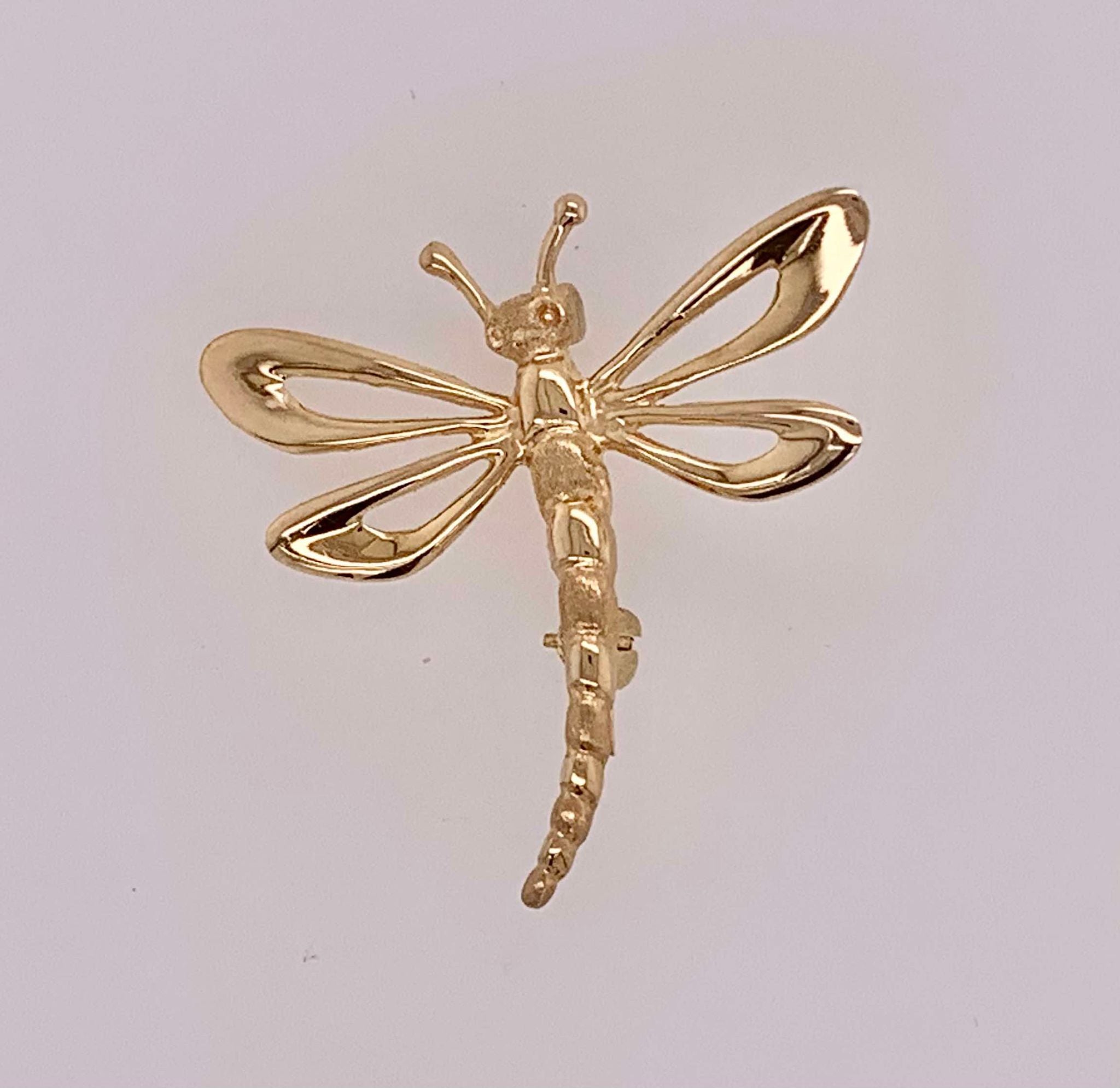 Estate 18K Dragonfly Brooch