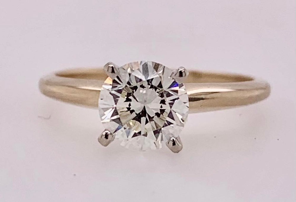 14K Diamond Solitaire Engagement Ring