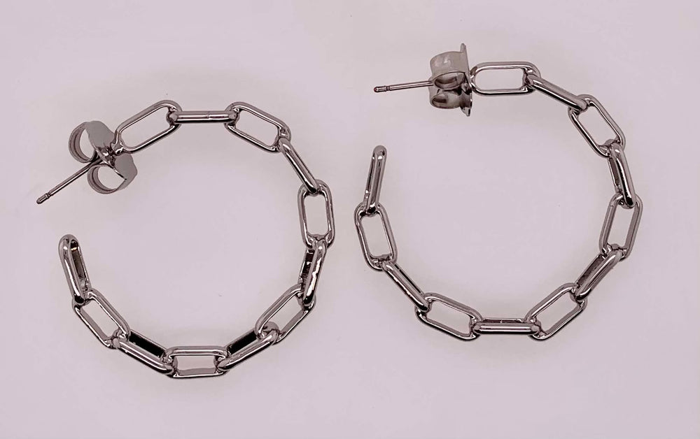 Chain Link Hoop Earrings