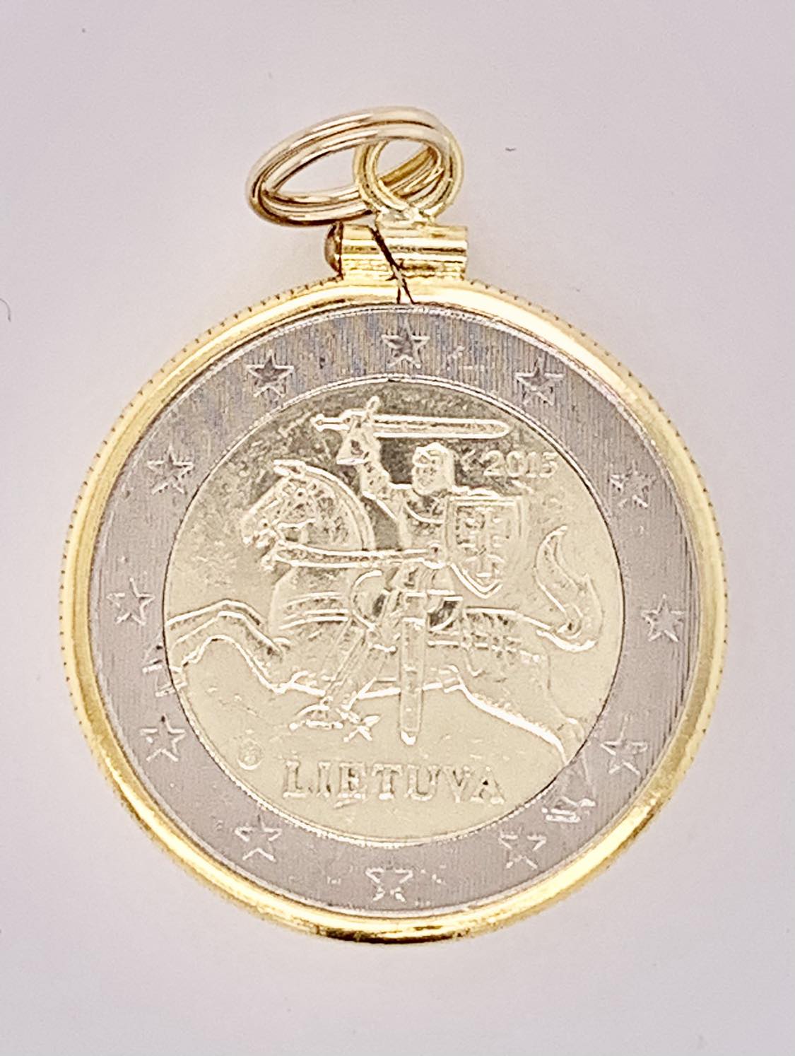 Two Euro Custom Coin Pendant