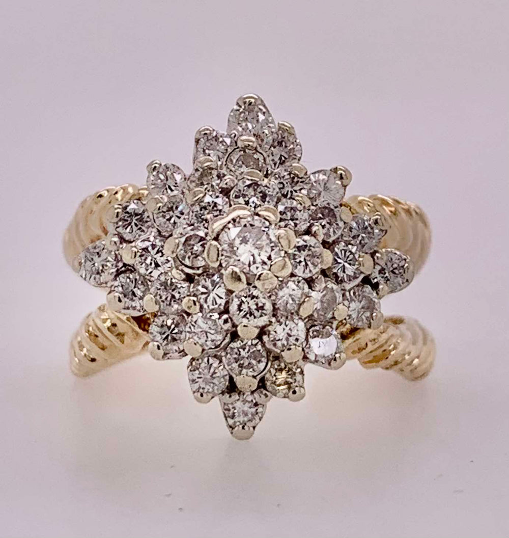 Estate Diamond Cluster Ring