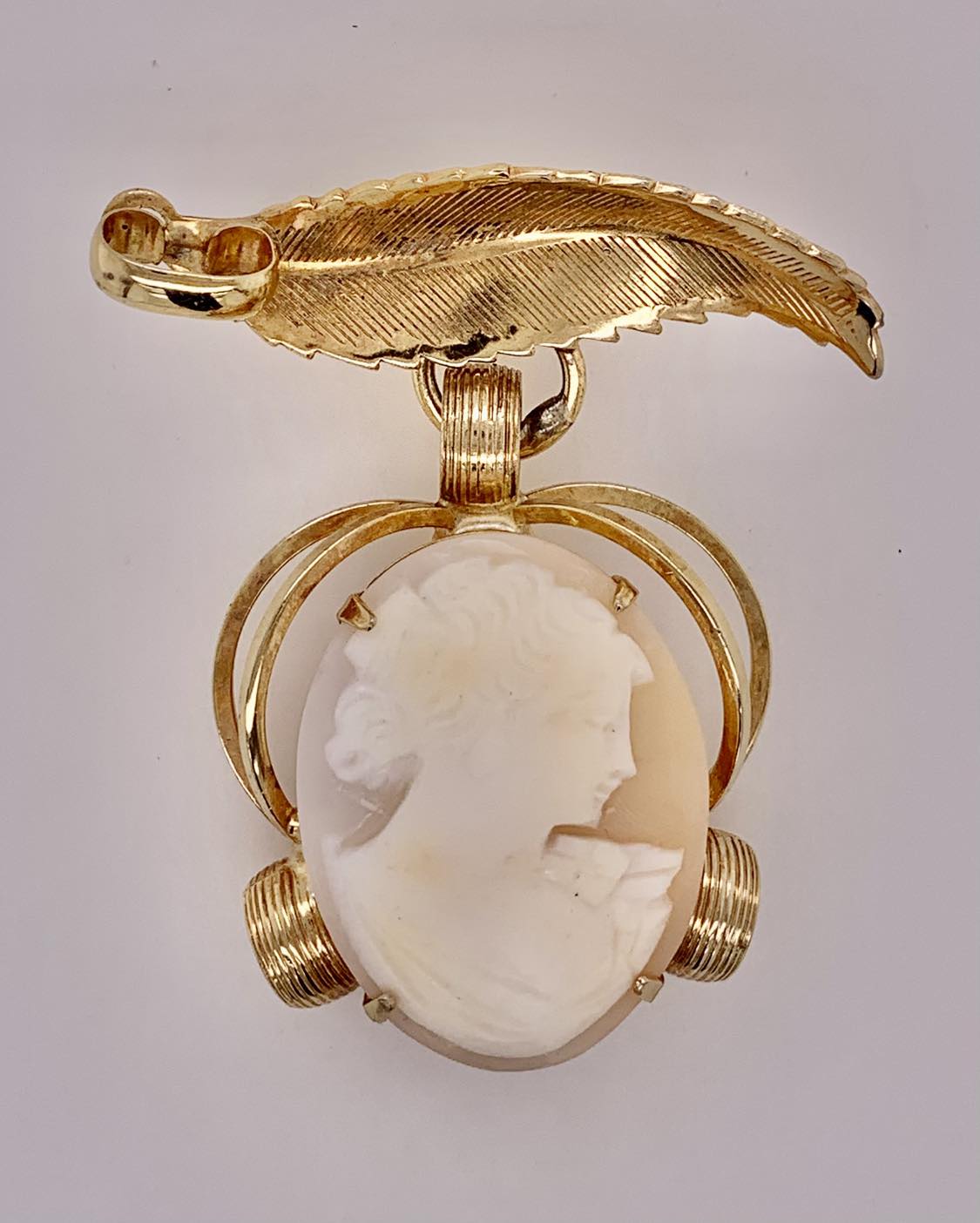 Estate Gold-Filled Cameo Brooch