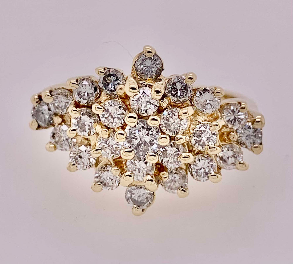 Estate 14K Diamond Cluster Ring