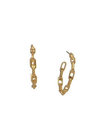 Chain Link Hoop Earrings