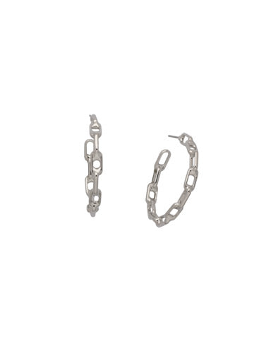 Chain Link Hoop Earrings