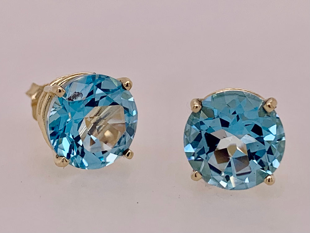 14K Ice Blue Passion Topaz Earrings