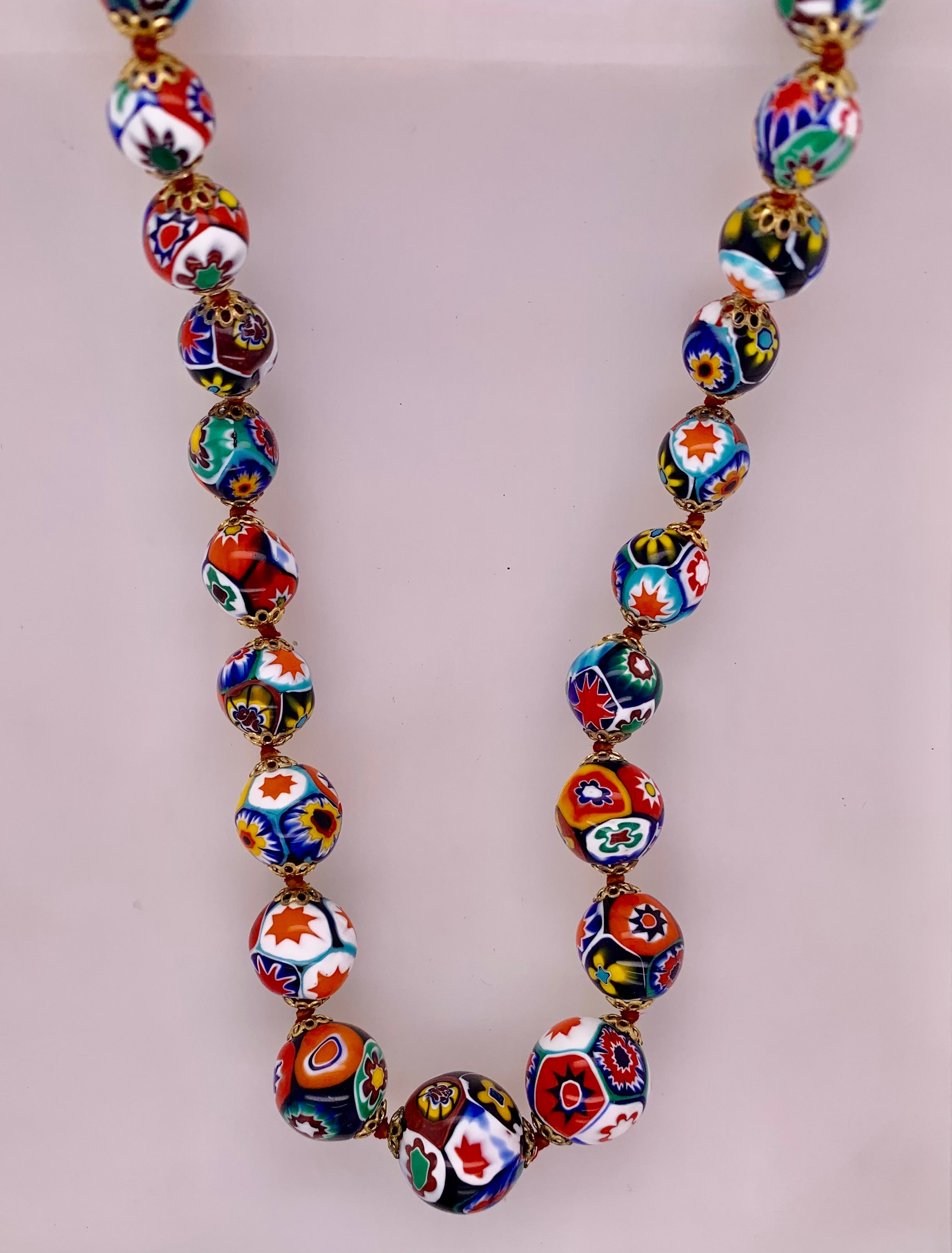 Estate Venetian Glass Bead Necklace