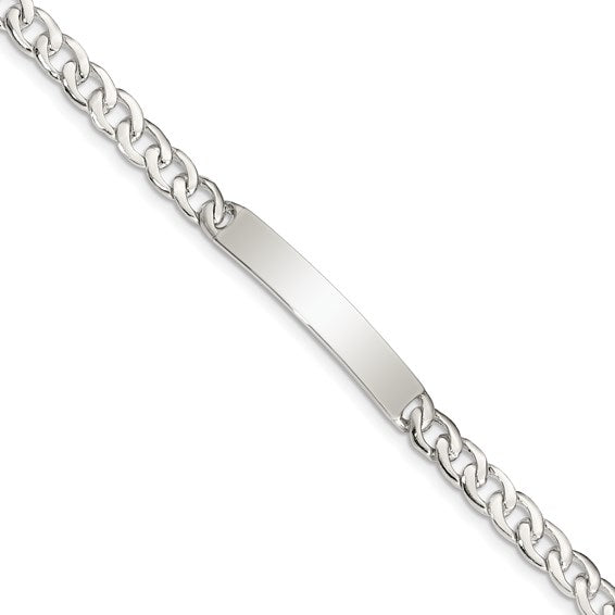 Sterling Silver Baby ID Curb Link Bracelet