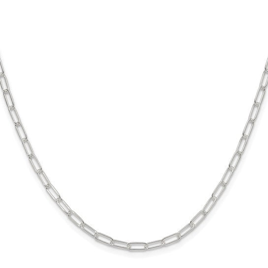 Sterling Silver Polished Paperclip Chain