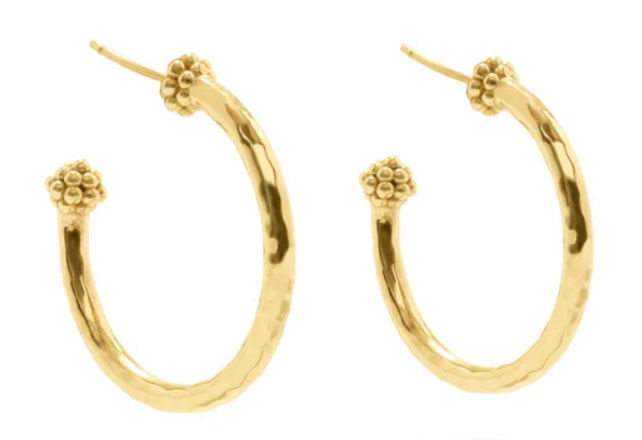 Berry Medium Hoop Earrings - Gold