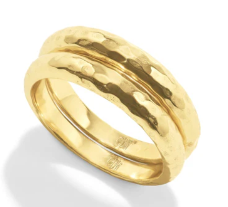 Cleopatra Slice Stacking Ring Set- Gold