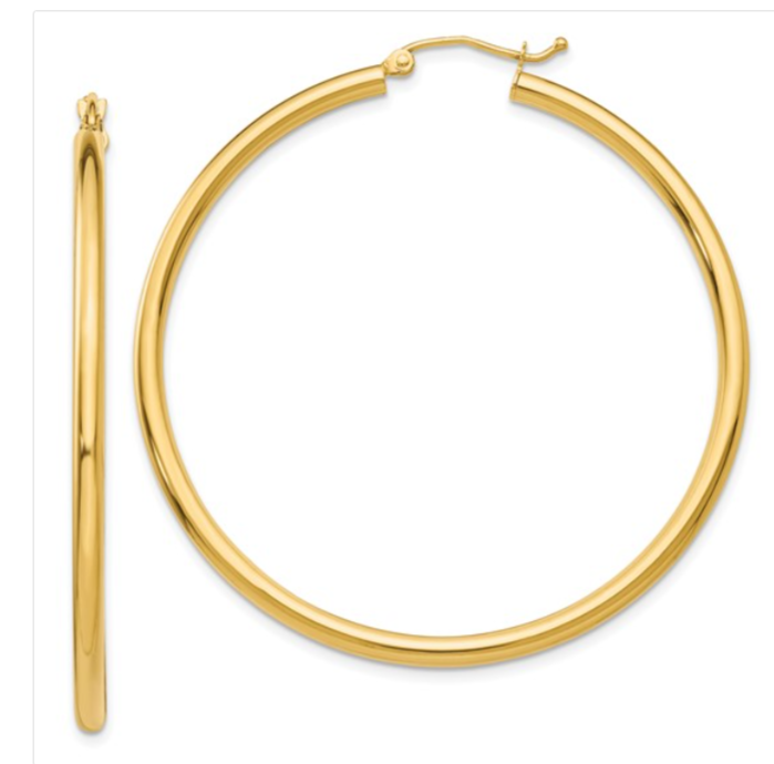 14K 2.5mm Hoop Earrings