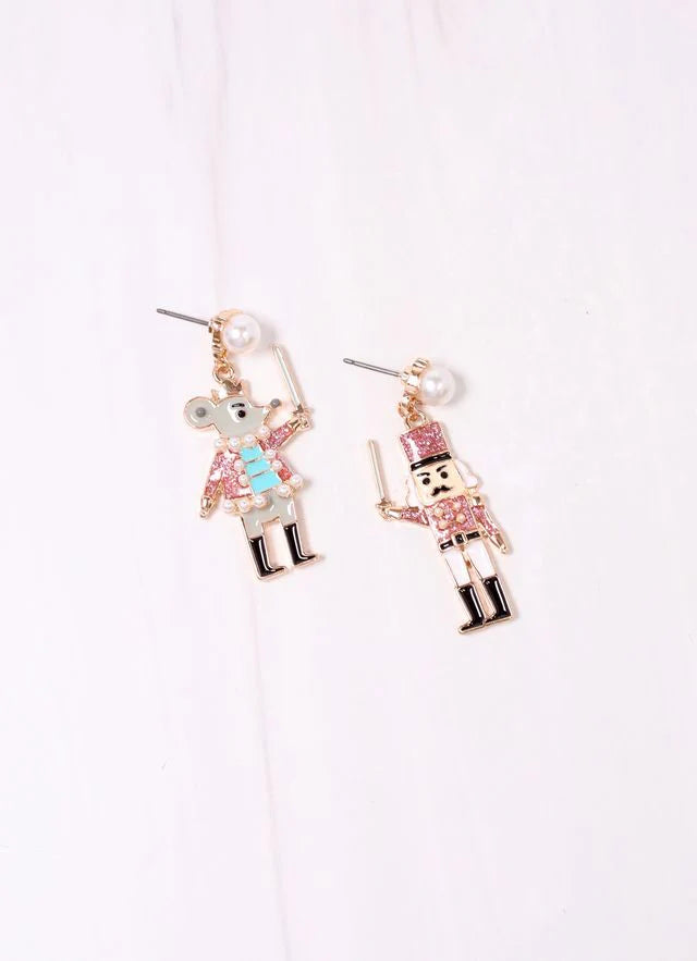 Mouse King and Nutcracker Earring