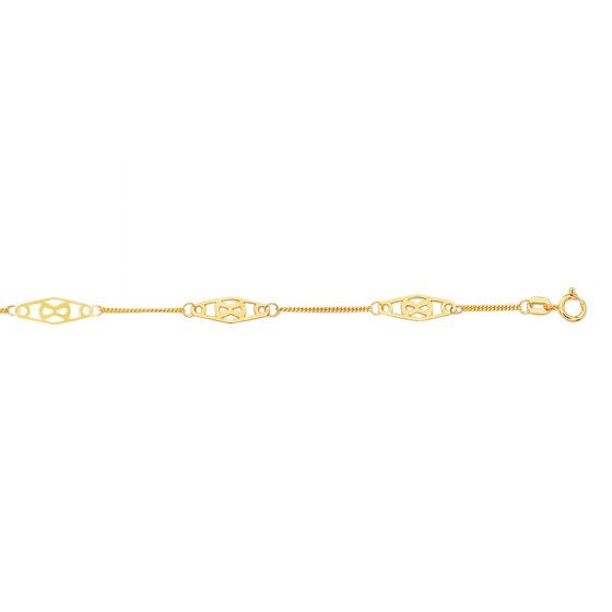 14K Gold Infinity Chain Bracelet