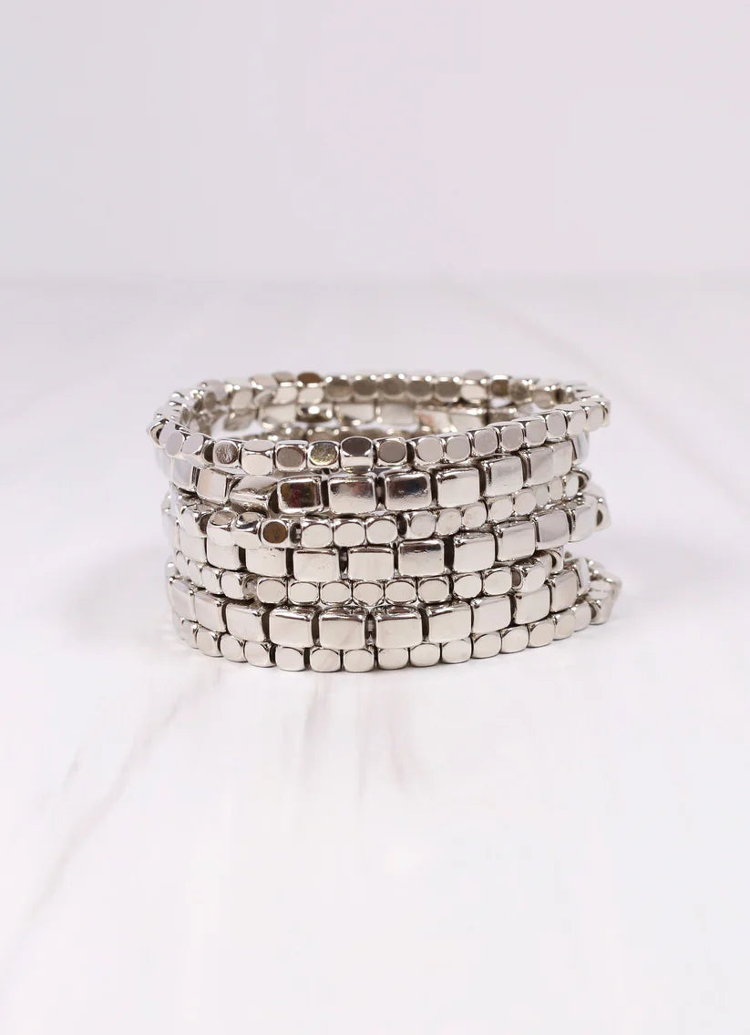 Silver Jamison Metal Bracelet Set