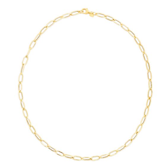 14K Gold Hexagon Link Chain