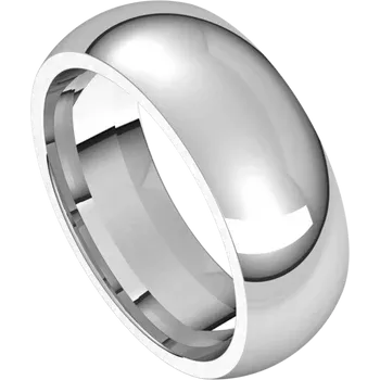 14K White Gold Band