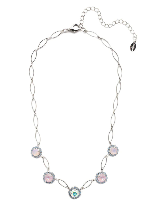 Haute Halo Oval Tennis Necklace