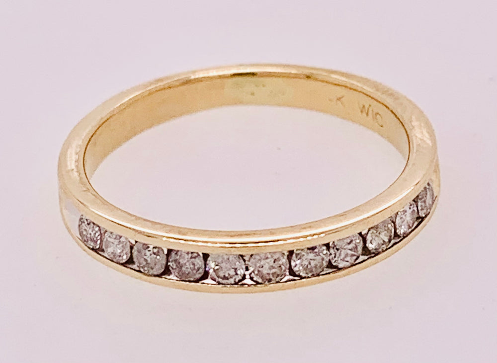 14K Yellow Gold Diamond Band