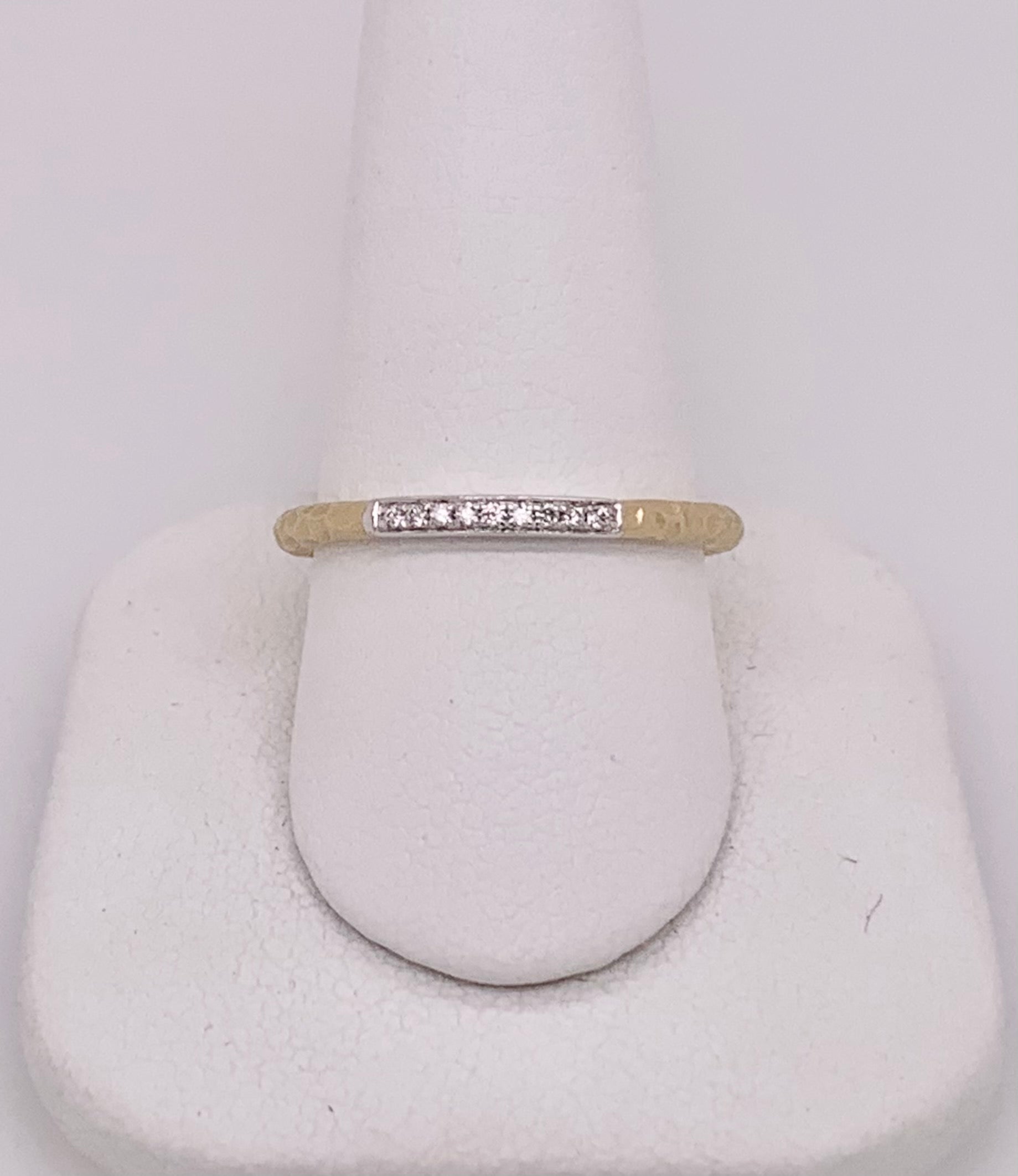 Yellow Gold and Diamond Band by PeJay Creations