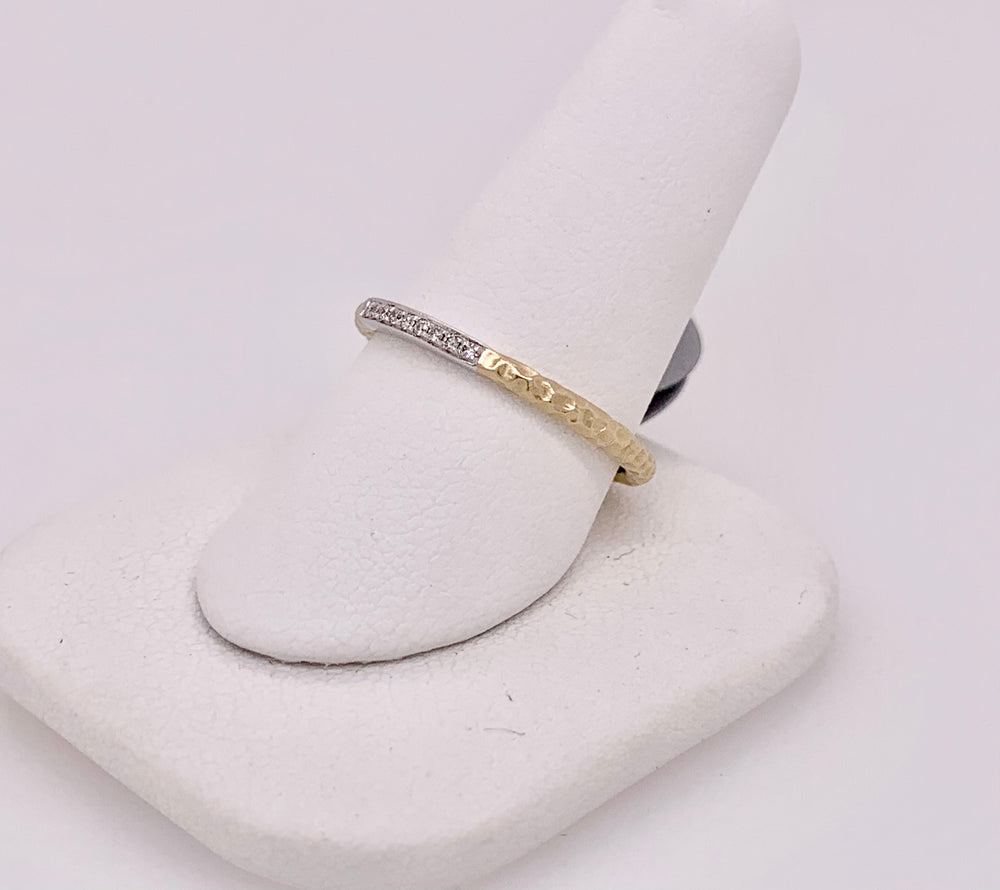 Yellow Gold and Diamond Band by PeJay Creations