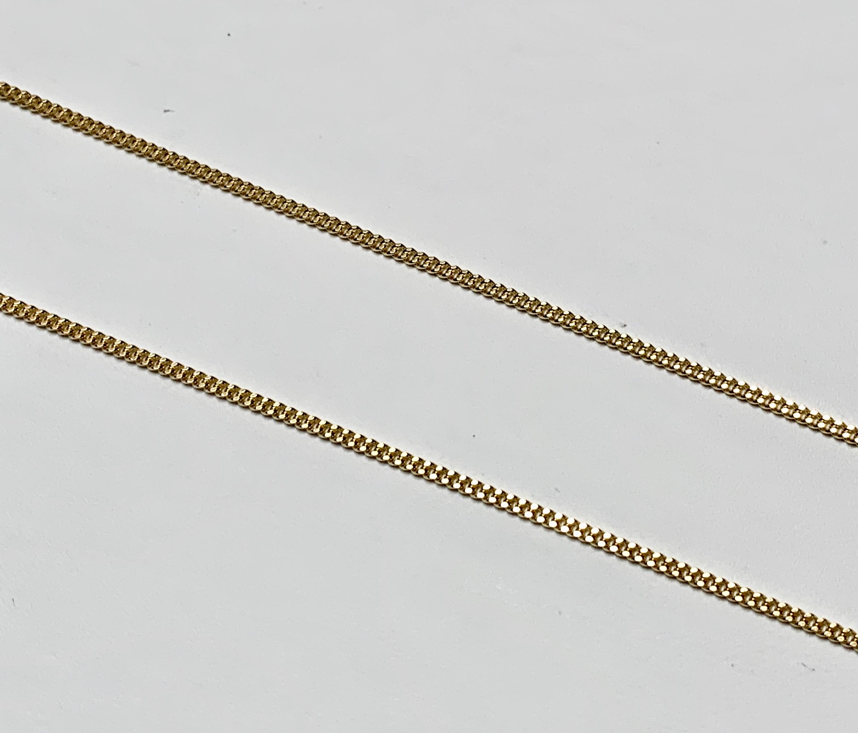 14K Curb Pendant Chain