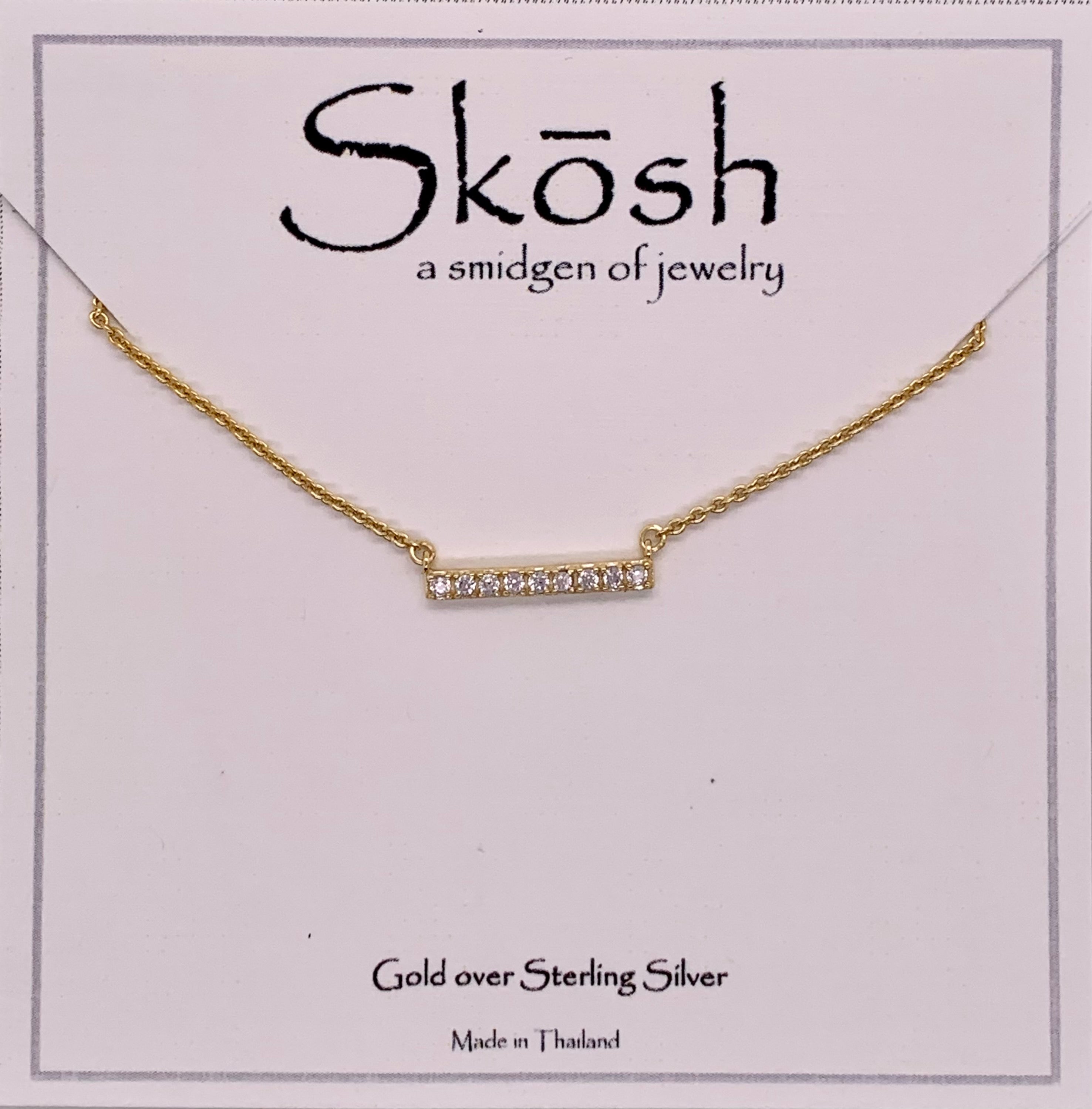 Skosh CZ Bar Pendant