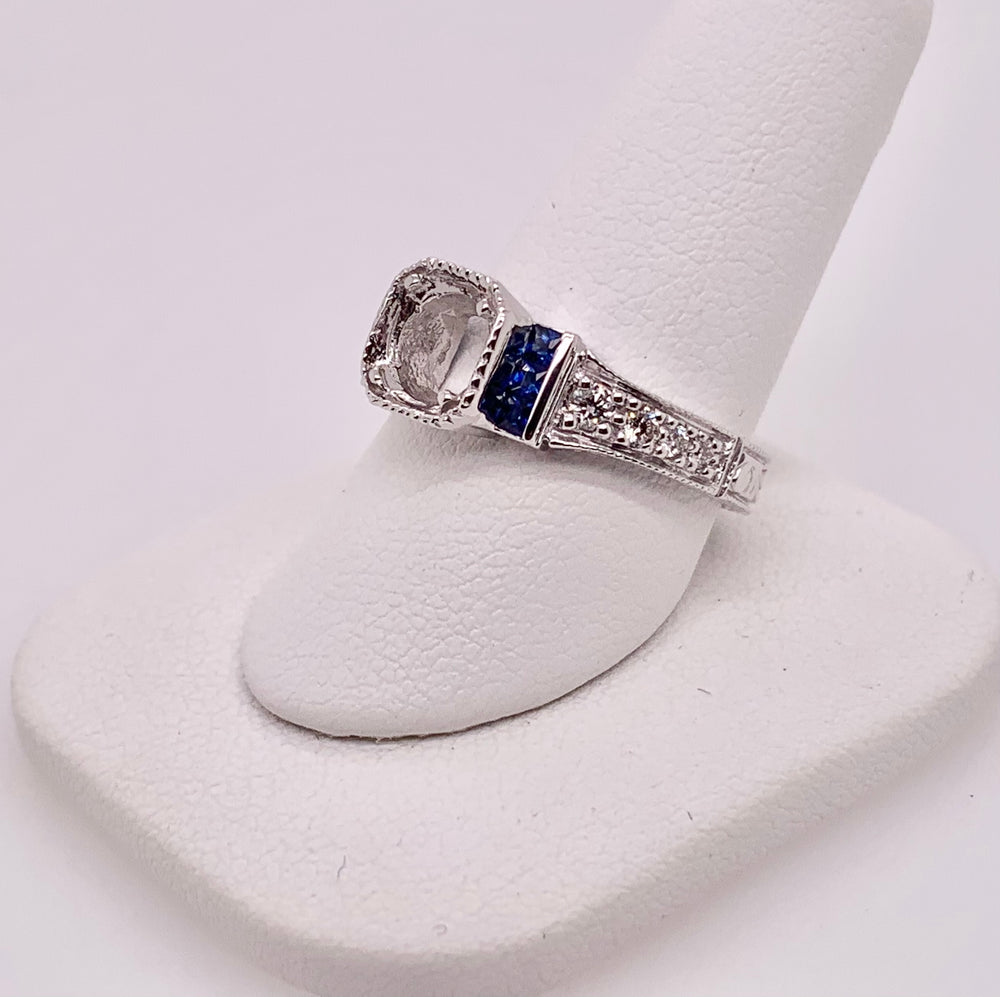 14K White Gold Solitaire Mounting