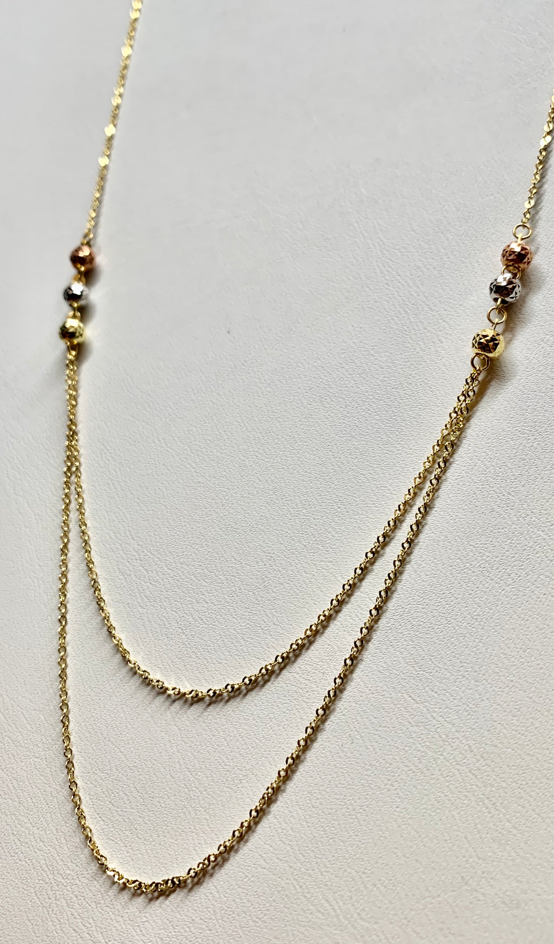 14K Yellow/Rose/White Designer Necklace