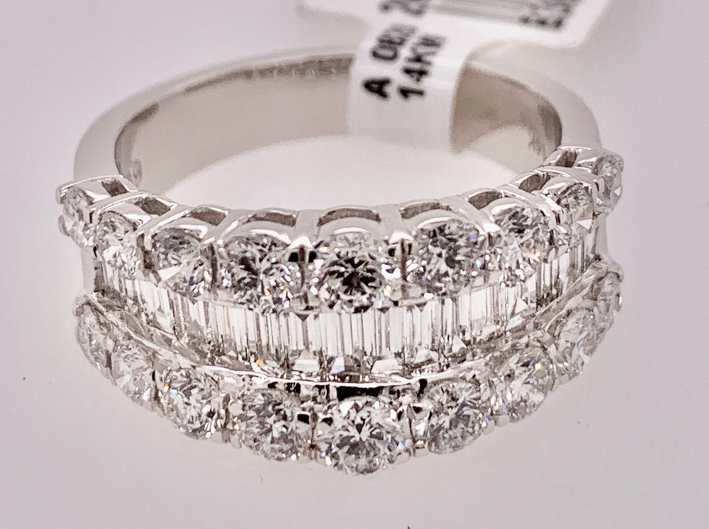 14K White Gold 2.13 Carat Diamond Band