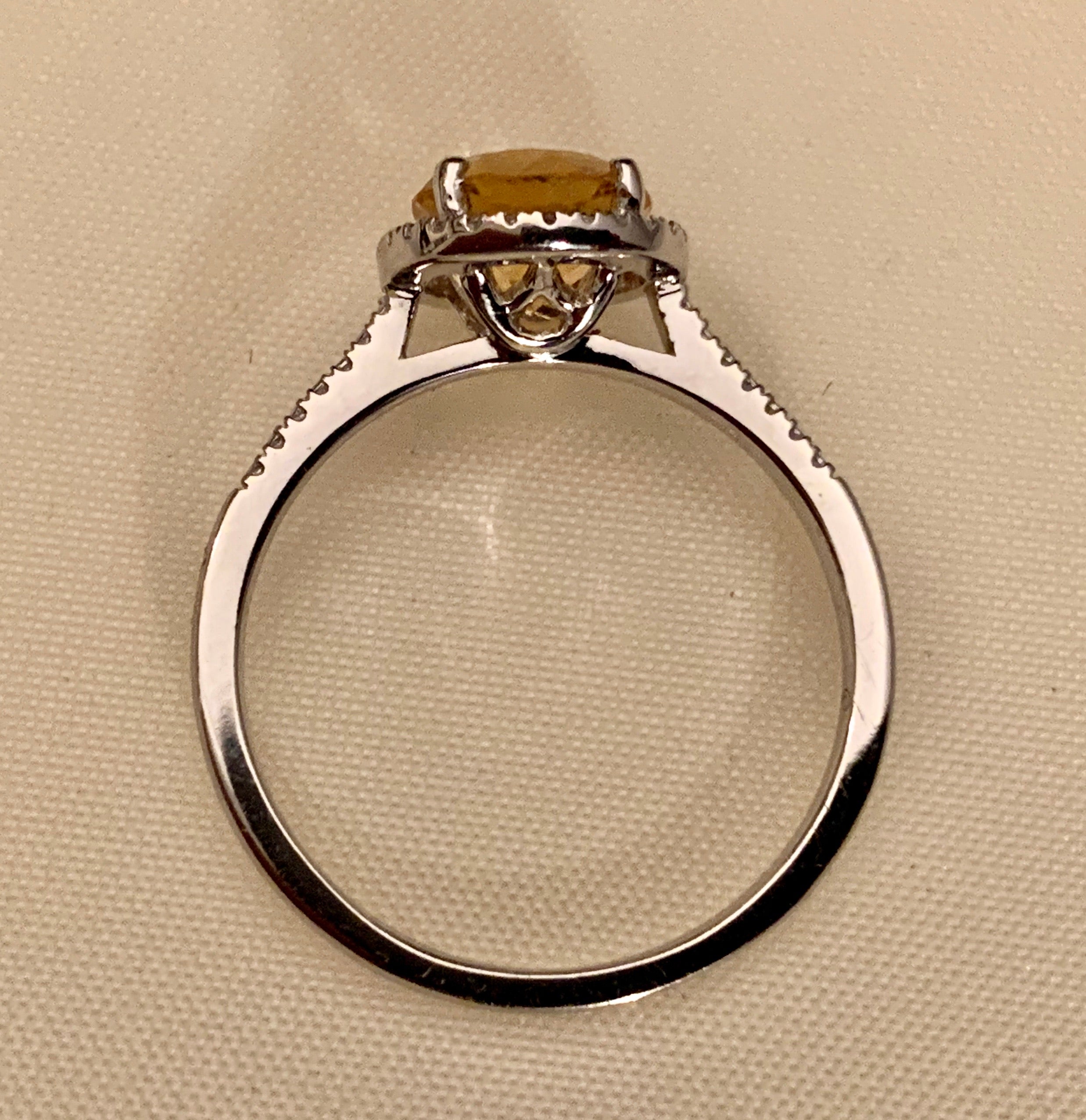 STERLING CITRINE RING