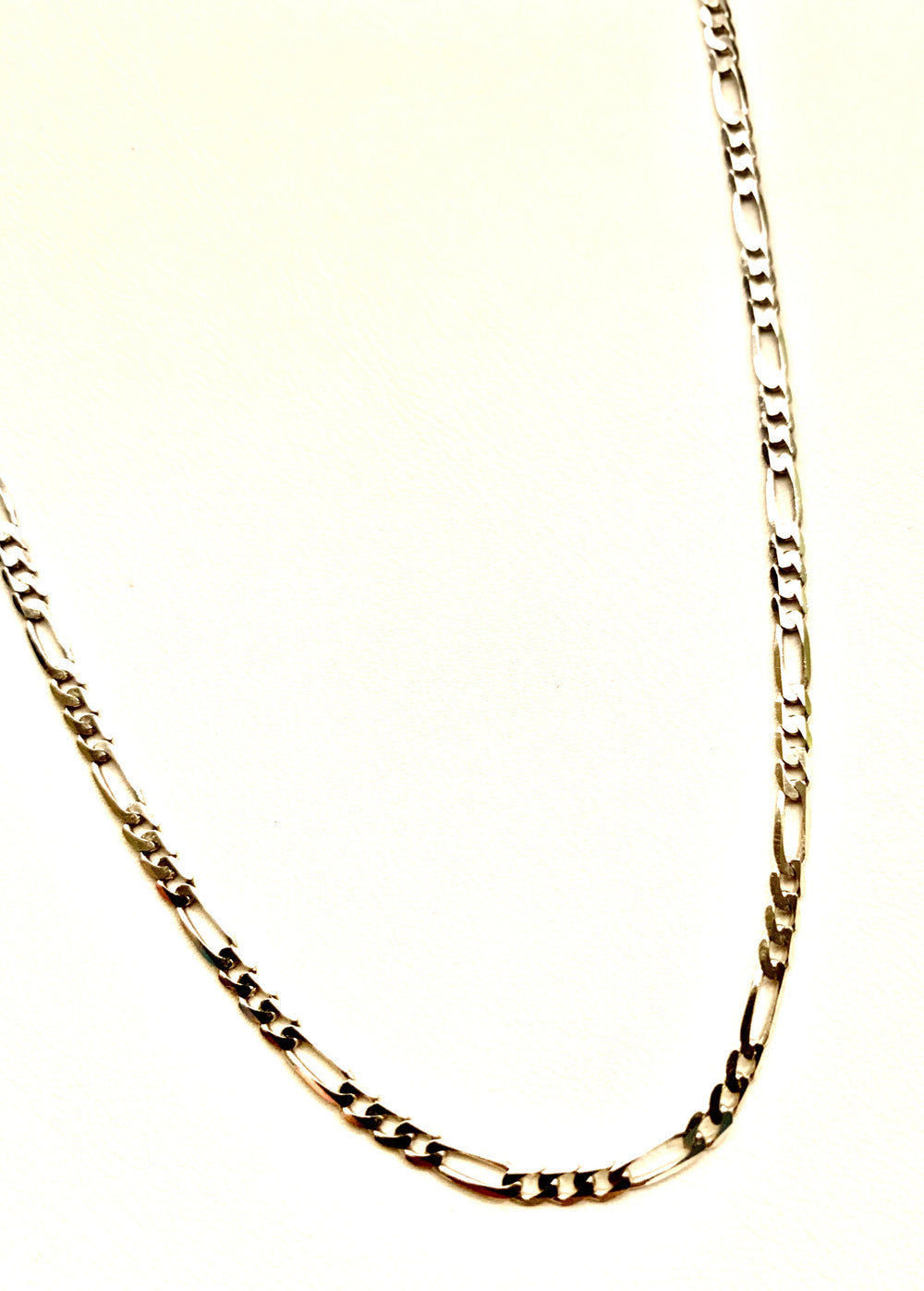 14K White Gold Figaro Chain