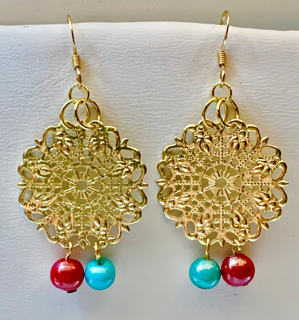 Fashion Filigree Bead Earring