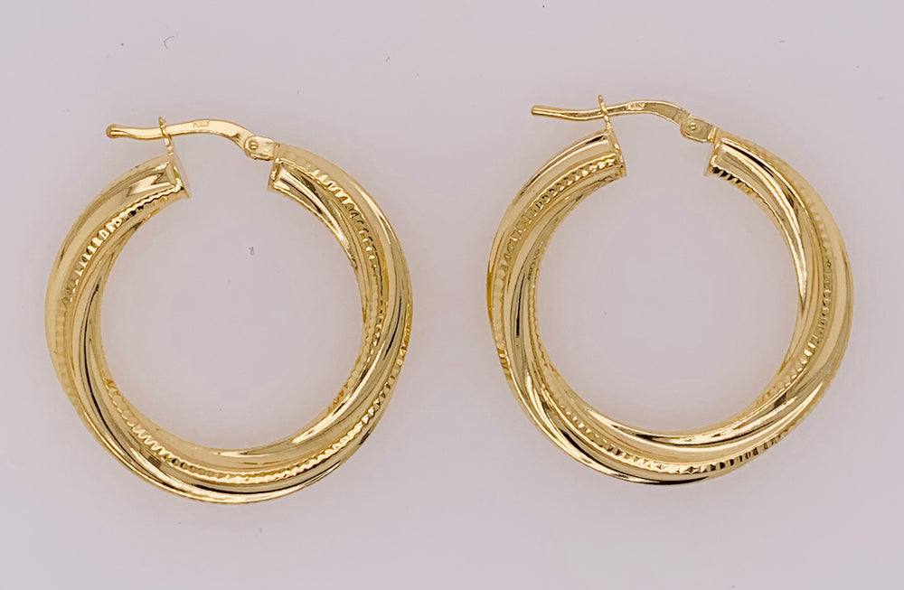 Gold Vermeil Hoop Earrings